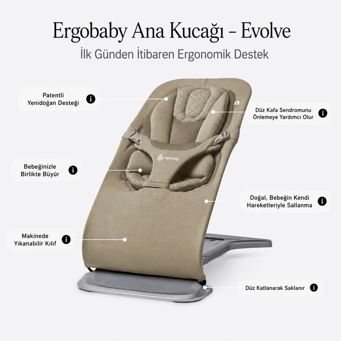 Ergobaby bouncer - Evolve (soft olive)