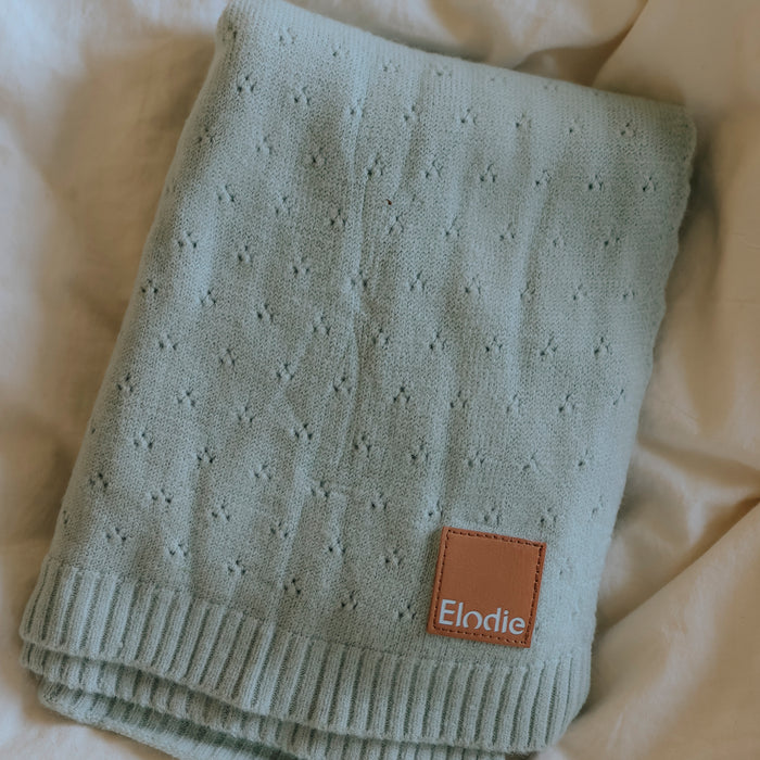 Elodie Details Pointelle Battaniye Mineral Green