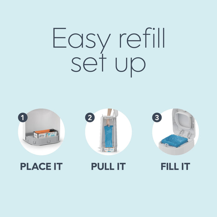 Diaper Genie Easy Roll yedek poşet, kovaya yerleştirme