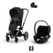 Cybex Priam Travel Sistem | Rosegold Sephia Black & Cloud T Plus Sephia Black — portbebe ve adaptör dahil