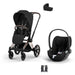 Cybex Priam Travel Sistem | Rosegold Sephia Black & Cloud T Sephia Black — portbebe ve adaptör dahil