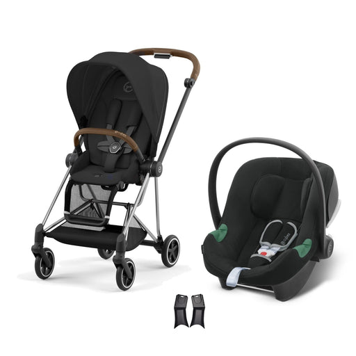 Cybex Mios Travel Sistem | Chrome Brown Sephia Black & Aton Volcano Black — adaptör dahil