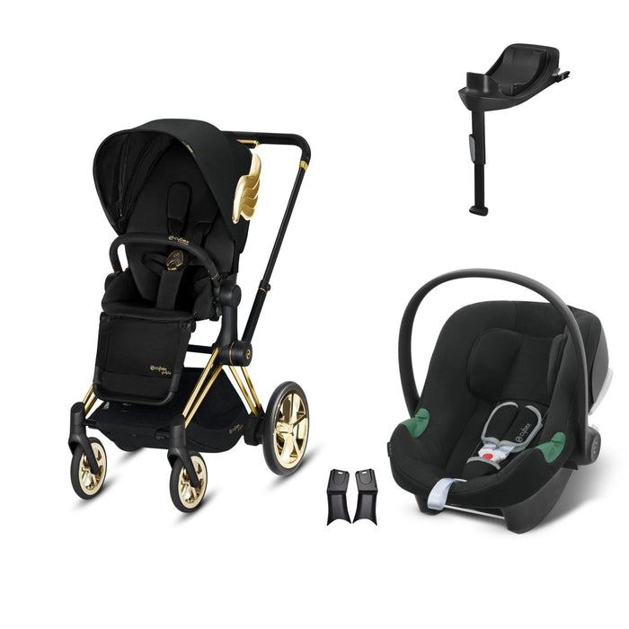 Cybex ePriam Travel Sistem | Jeremy Scott Wings & Aton B2 Bazalı Volcano Black — adaptör dahil