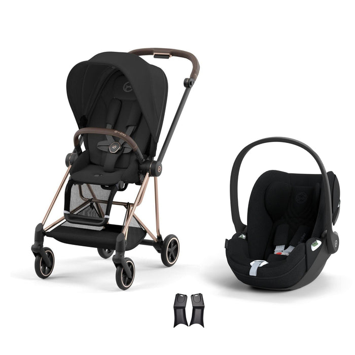 Cybex Mios Travel Sistem | Rosegold Sephia Black & Cloud T Plus Sephia Black — adaptör dahil