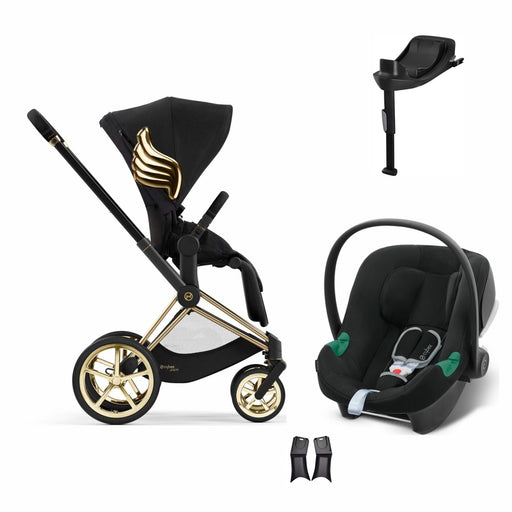 Cybex Priam Travel Sistem | Jeremy Scott Wings & Aton B2 Bazalı Volcano Black — adaptör dahil