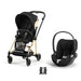 Cybex Mios Travel Sistem | Jeremy Scott Wings & Cloud T Sephia Black — adaptör dahil