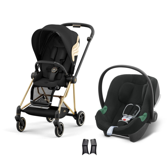 Cybex Mios Travel Sistem | Jeremy Scott Wings & Aton Volcano Black — adaptör dahil