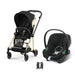 Cybex Mios Travel Sistem | Jeremy Scott Wings & Aton Volcano Black — adaptör dahil