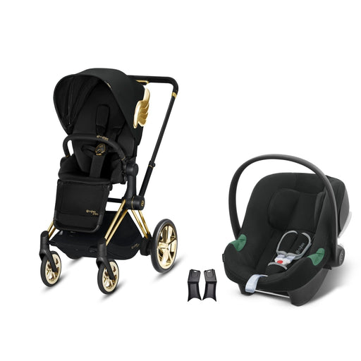 Cybex ePriam Travel Sistem | Jeremy Scott Wings & Aton Volcano Black — adaptör dahil