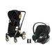 Cybex ePriam Travel Sistem | Jeremy Scott Wings & Aton Volcano Black — adaptör dahil