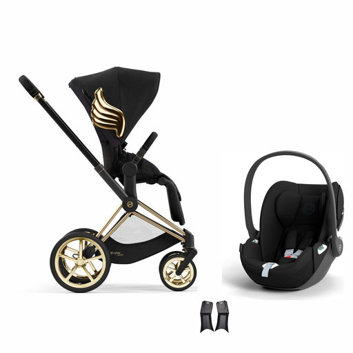 Cybex Priam Travel Sistem | Jeremy Scott Wings & Cloud T Sephia Black — adaptör dahil