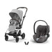 Cybex Eezy S Twist+2 Fog Grey & Cloud T Plus Mirage Grey travel sistem kolajı