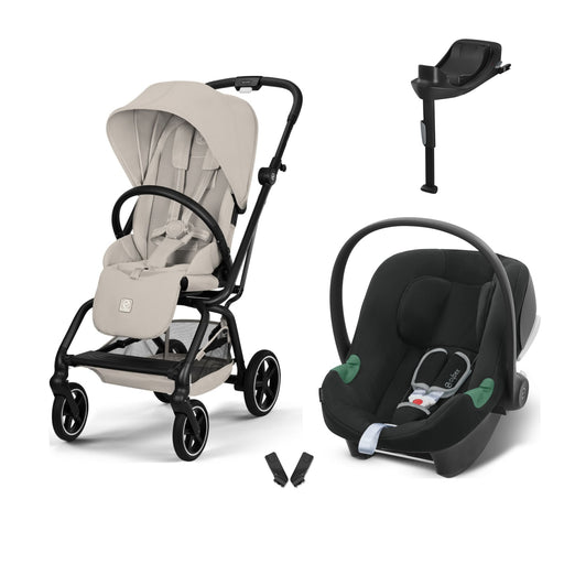 Cybex Eezy S Twist+2 Dune Grey & Aton B2 Bazalı Volcano Black travel sistem kolajı