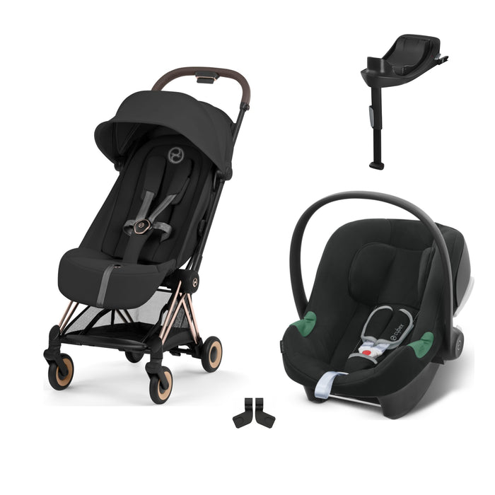 Cybex Coya Travel Sistem | Rosegold Sephia Black & Aton Bazalı Volcano Black