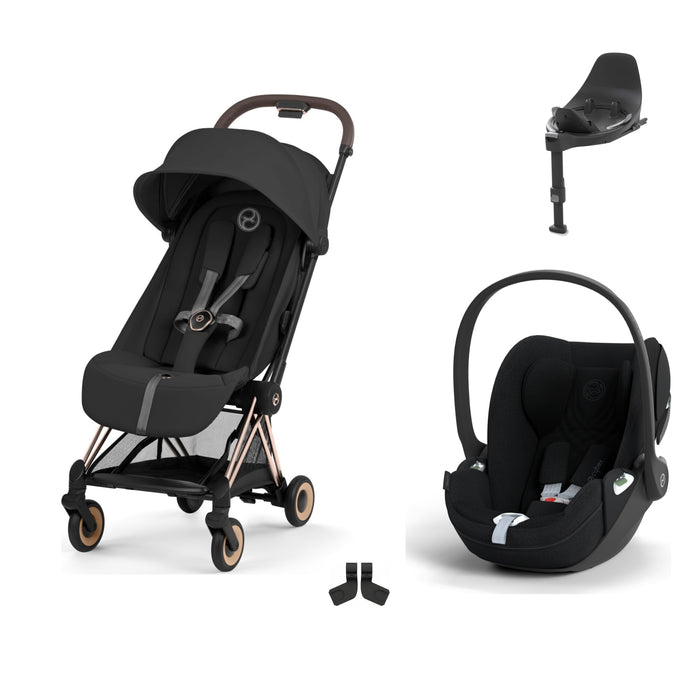 Cybex Coya Travel Sistem | Rosegold Sephia Black & Cloud T Plus Bazalı Sephia Black