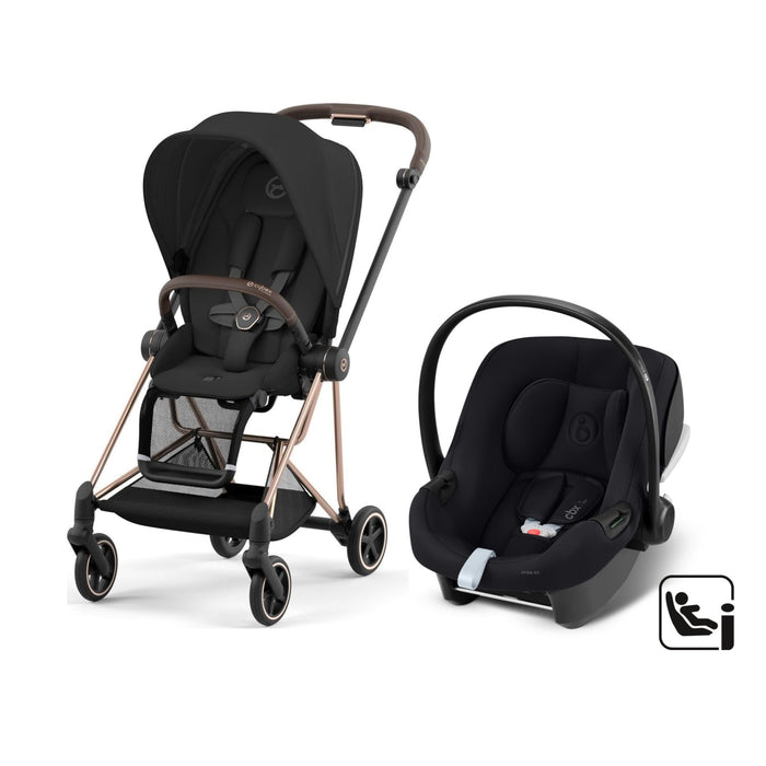 Cybex Mios Travel Sistem | Rosegold Sephia Black & Aton Bazalı Volcano Black