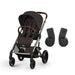 Cybex Balios S Lux Taupe Chocolate Brown ve ana kucağı adaptörü — paket içeriği