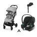 Cybex Beezy Fog Grey, Aton B2 i-Size Volcano Black (Base One bazalı) ve adaptör — travel sistem