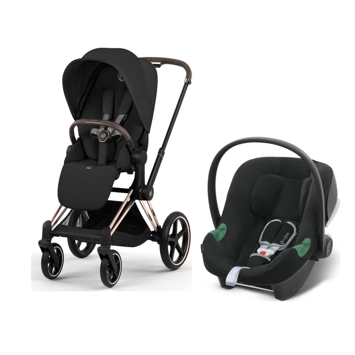 Cybex Priam Travel Sistem | Rosegold Sephia Black & Aton Volcano Black