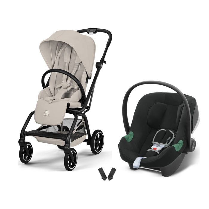 Cybex Eezy S Twist+2 Travel Sistem | Dune Grey & Aton Volcano Black