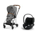 Cybex Mios Travel Sistem | Chrome Brown Mirage Grey & Cloud T Plus Bazalı Sephia Black