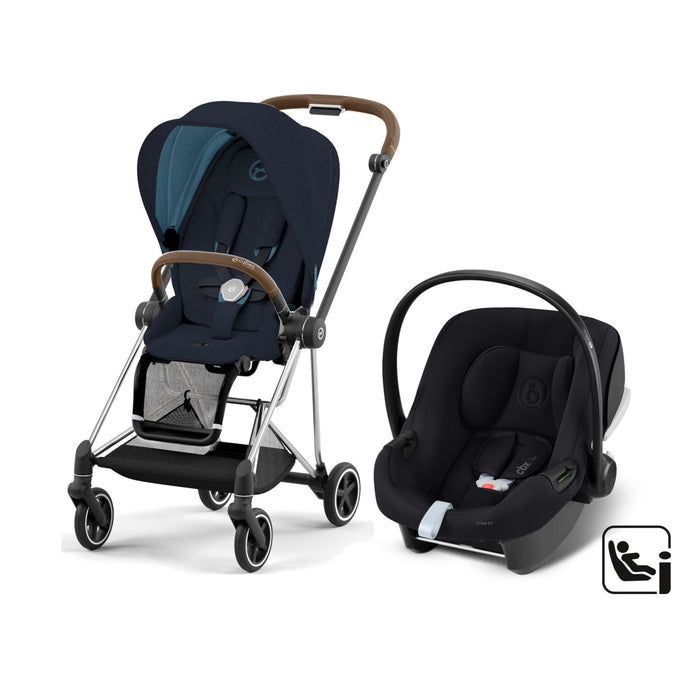 Cybex Mios Travel Sistem | Chrome Brown Midnight Blue & Aton Bazalı Volcano Black