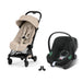 Cybex Coya Travel Sistem | Black Cozy Beige & Aton Volcano Black