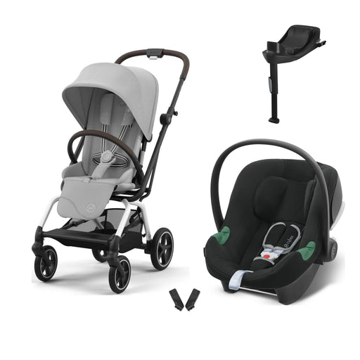Cybex Eezy S Twist+2 Fog Grey & Aton B2 Bazalı Volcano Black travel sistem kolajı