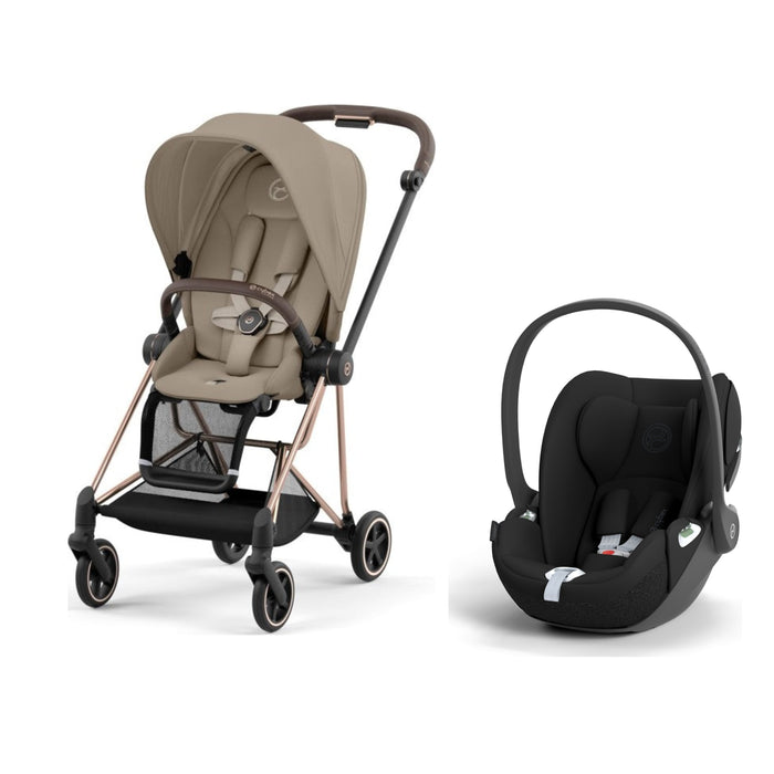Cybex Mios Travel Sistem | Rosegold Cozy Beige & Cloud T Bazasız Sephia Black