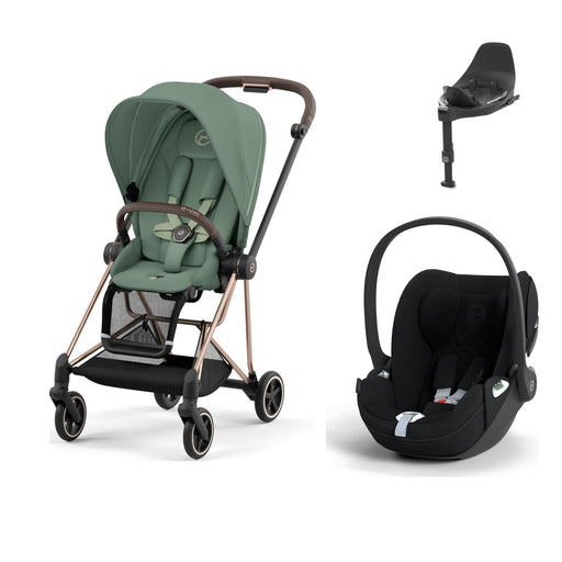 Cybex Mios Travel Sistem | Rosegold Leaf Green & Cloud T Plus Bazalı Sephia Black
