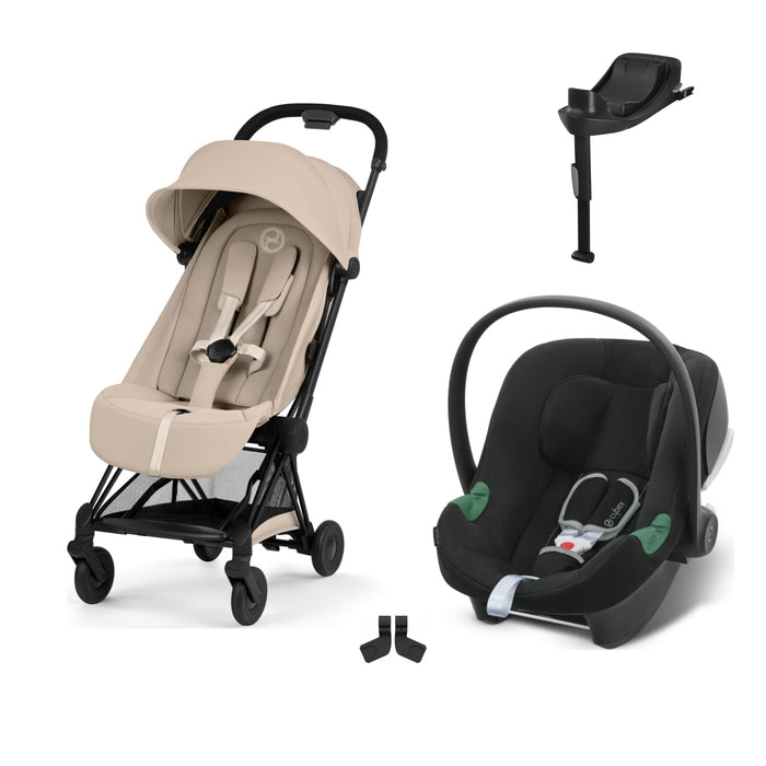 Cybex Coya Travel Sistem | Black Cozy Beige & Aton Bazalı Volcano Black