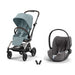 Cybex Eezy S Twist+2 Stormy Blue & Cloud T Plus Mirage Grey travel sistem kolajı