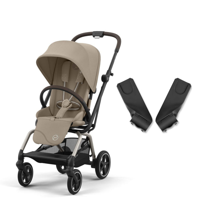 Cybex Eezy S Twist+2 360° Almond Beige + Ana Kucağı Adaptörü seti