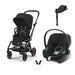 Cybex Eezy S Twist+2 Magic Black & Aton B2 Bazalı Volcano Black travel sistem kolajı