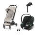 Cybex Orfeo Black Dune Grey, Aton B2 i-Size Volcano Black (Base One bazalı) ve adaptör — travel sistem