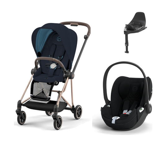 Cybex Mios Travel Sistem | Rosegold Midnight Blue & Cloud T Plus Bazalı Sephia Black