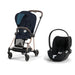Cybex Mios Travel Sistem | Rosegold Midnight Blue & Cloud T Plus Bazalı Sephia Black
