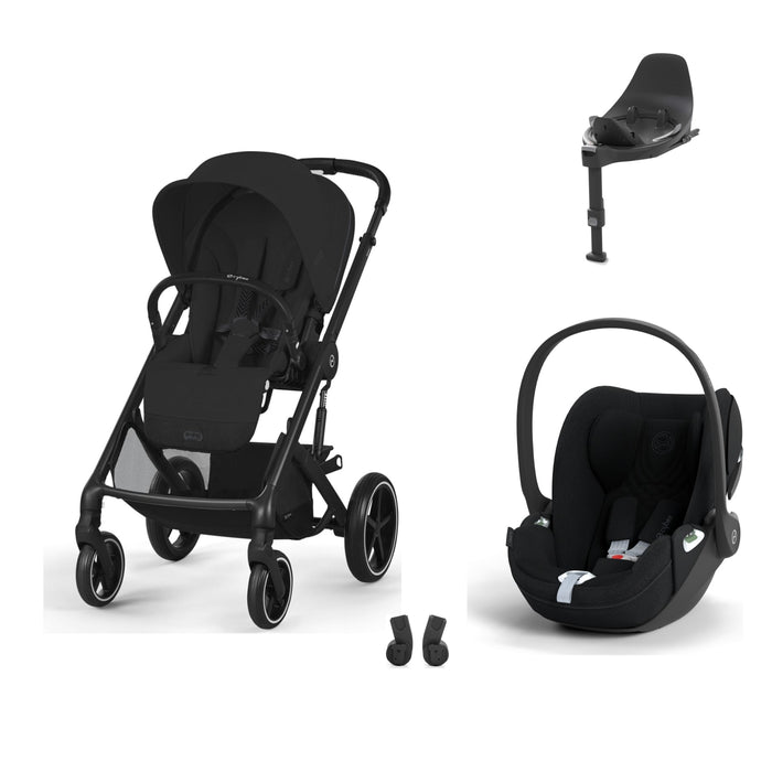 Cybex Balios S Lux Black Moon Black, Cloud T i-Size Plus Sephia Black (Base T bazalı) ve adaptör — travel sistem