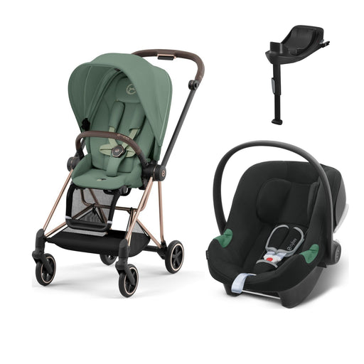 Cybex Mios Travel Sistem | Rosegold Leaf Green & Aton Bazalı Volcano Black