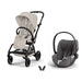 Cybex Eezy S Twist+2 Dune Grey & Cloud T Plus Mirage Grey travel sistem kolajı