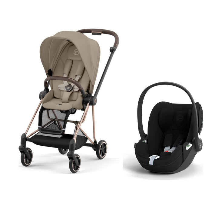 Cybex Mios Travel Sistem | Rosegold Cozy Beige & Cloud T Plus Bazalı Sephia Black