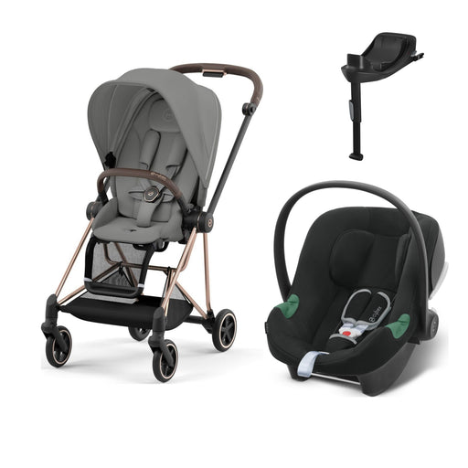 Cybex Mios Travel Sistem | Rosegold Mirage Grey & Aton Bazalı Volcano Black