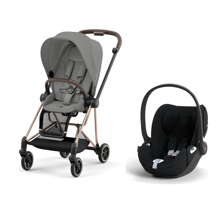 Cybex Mios Travel Sistem | Rosegold Mirage Grey & Cloud T Plus Bazasız Sephia Black