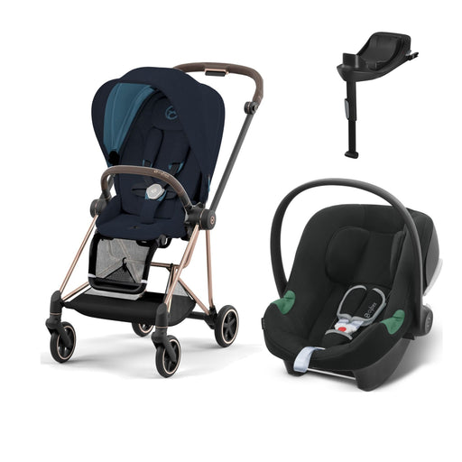 Cybex Mios Travel Sistem | Rosegold Midnight Blue & Aton Bazalı Volcano Black