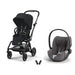 Cybex Eezy S Twist+2 Magic Black & Cloud T Plus Mirage Grey travel sistem kolajı