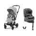 Cybex Eezy S Twist+2 360° Fog Grey + Ana Kucağı Adaptörü + Anoris T i-Size seti kolajı