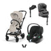 Cybex Eezy S Twist+2 Travel Sistem Dune Grey & Aton B2 Bazalı Volcano Black & Anoris T i-Size seti kolajı