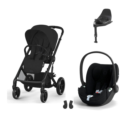 Cybex Balios S Lux Black Moon Black, Cloud T i-Size Plus Sephia Black (Base T bazalı) ve adaptör — travel sistem