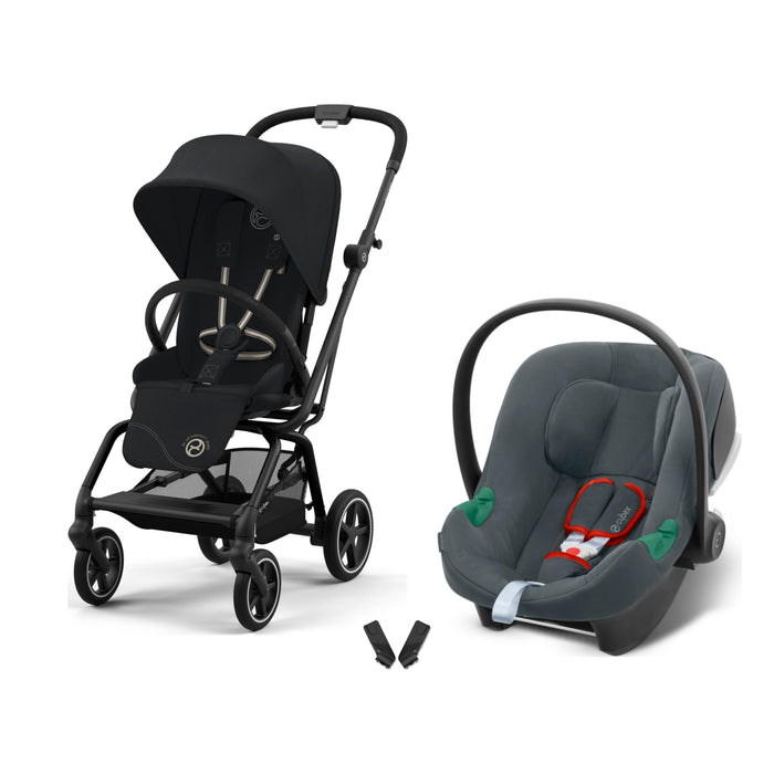 Cybex Eezy S Twist+2 Travel Sistem | Magic Black & Aton Steel Grey