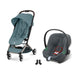 Cybex Orfeo Taupe Stormy Blue, Aton B2 i-Size Steel Grey ve adaptör — travel sistem